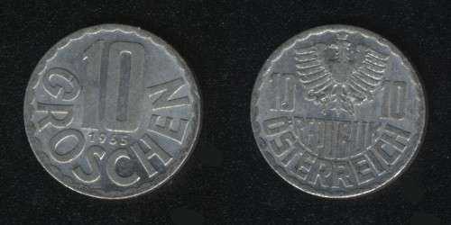 10 грошей 1965 Австрия