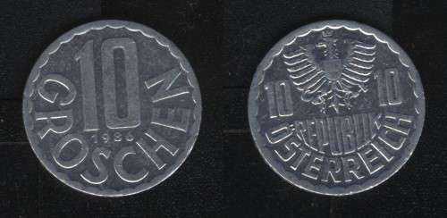 10 грошей 1986 Австрия