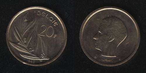 20 франков 1982 Бельгия