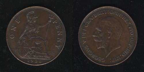1 пенни 1936 Великобритания