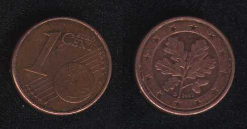1 евроцент 2002 Германия