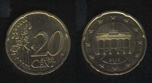 20 евроцентов 2002 Германия