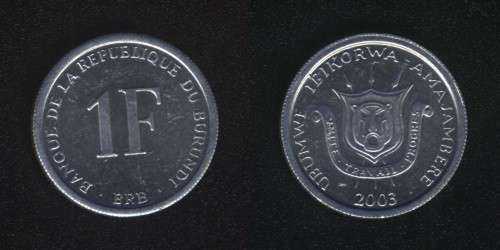 1 франк 2003 Бурунди