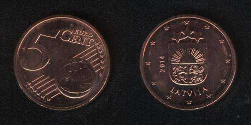 5 евроцентов 2014 Латвия