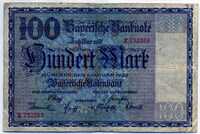 Мюнхен 100 марок 1922 (389) Германия 