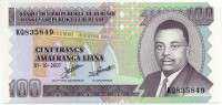 100 франков 2007 Бурунди 