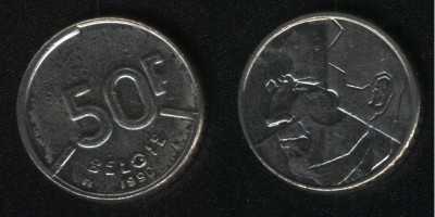 50 франков 1990 Бельгия