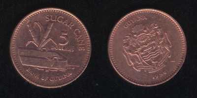 5 долларов 1996 Гайана