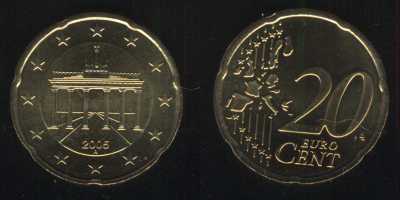 20 евроцентов 2005 Германия