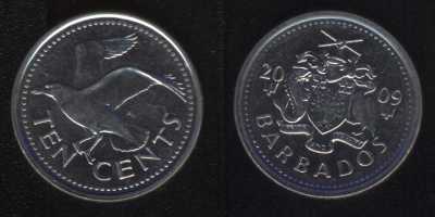 10 центов 2009 Барбадос