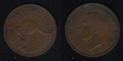 1 пенни 1941 Австралия
