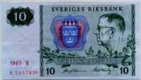 10 крон 1983 (785) замещенка! Швеция 