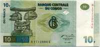 10 франков 1997 Конго 