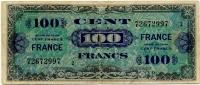 Оккупация союзников 100 франков 1944 (997) Франция 
