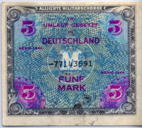 Оккупация зона Советская 5 марок 1944 (591) Германия 