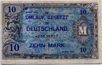 Оккупация зона Советская 10 марок 1944 (910) Германия 