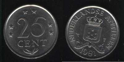 25 центов 1981 Антильские острова