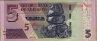 5 долларов 2019 Зимбабве 