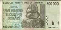 500000 долларов 2008 (435) Зимбабве 