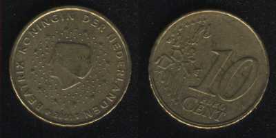 10 евроцентов 2001 Нидерланды