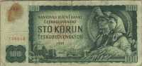 100 крон 1961 (648) порыв Чехословакия 