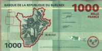 1000 франков 2021 Бурунди 
