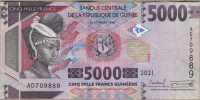 5000 франков 2021 Гвинея 